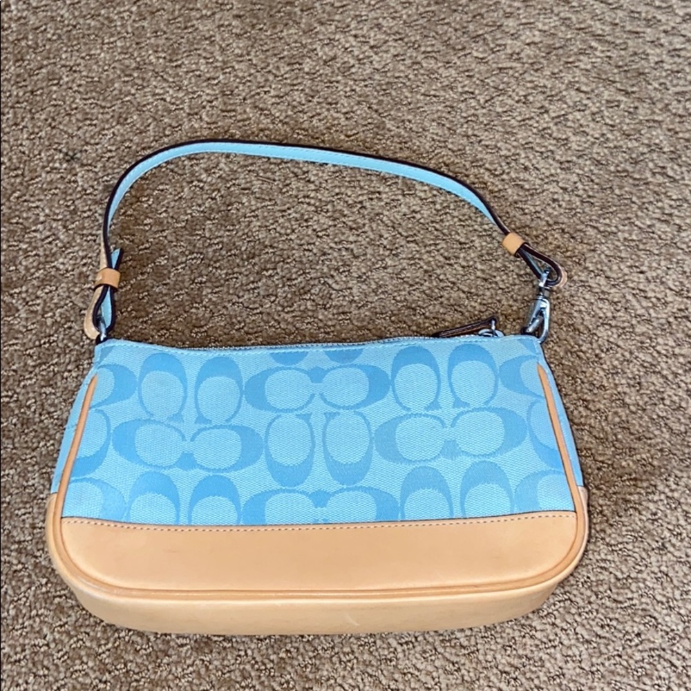 Vintage blue coach purse